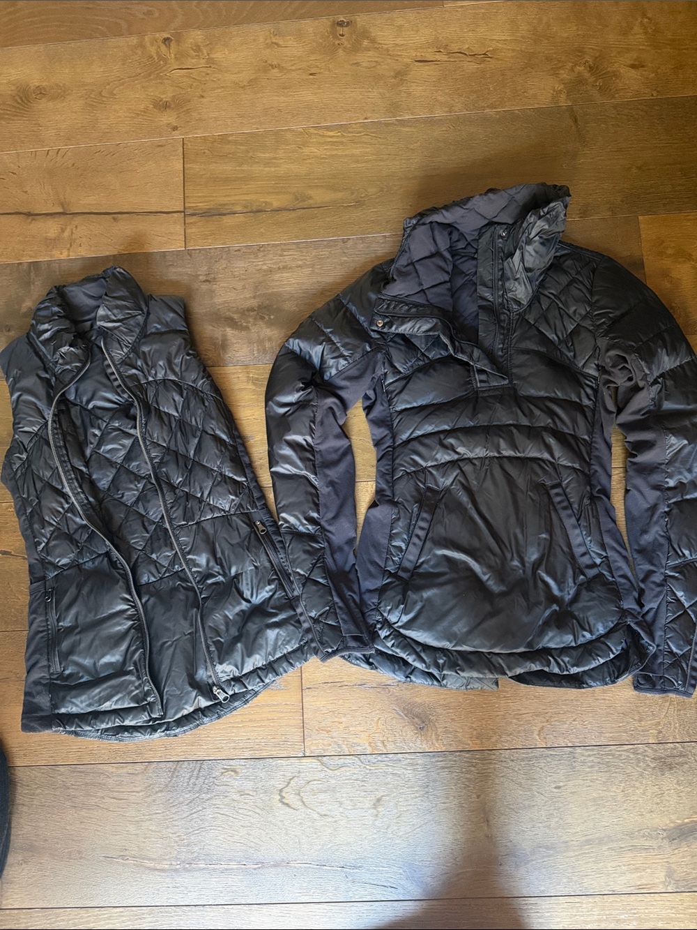 lululemon running vest & quarterzip puffer bundle